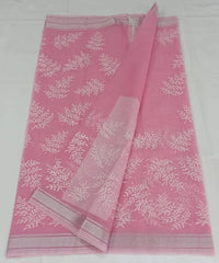 Wholesale Price Machine Embroidered Work Kota Doria Cotton Saree