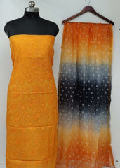 Bulk Price Pure Cotton Kota Doria Chikankari Work Dress Material