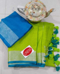Wholesale Quantity Pure Linen Saree 140 Thread Count