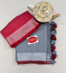 Wholesale Quantity Pure Linen Saree 140 Thread Count