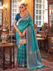 Wholesale Quantity Silk Zigzag Woven Saree