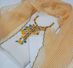 Bulk Price Leheriya Dupatta Kota Doria Embroidered Dress Material