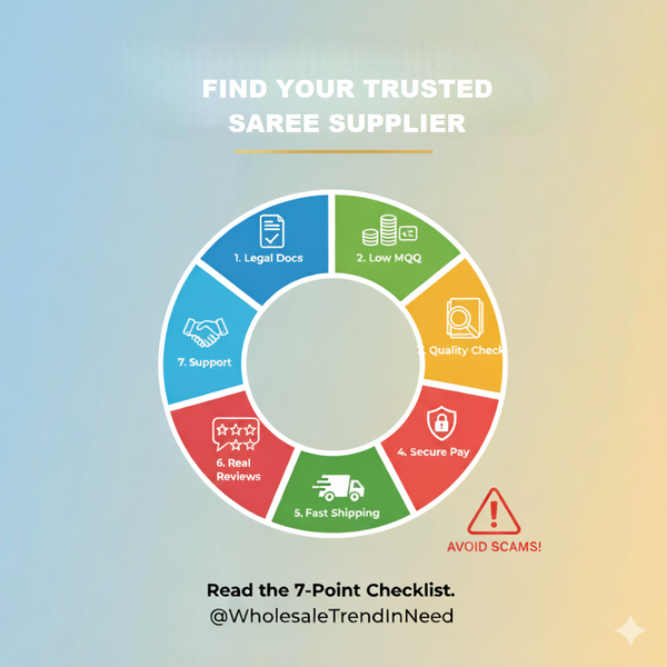 How to Find a Reliable Wholesale Saree Supplier in India: The Ultimate 7-Point B2B Checklist