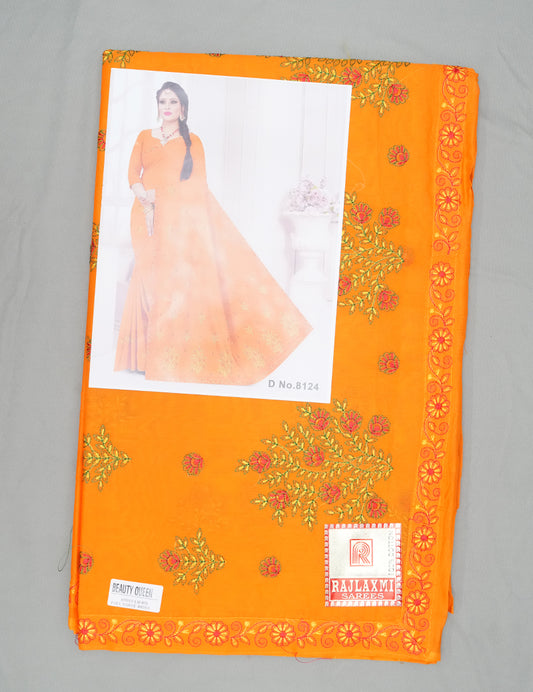 Beauty Queen Pure Cotton Embroidered Saree - Set of 7 Sarees