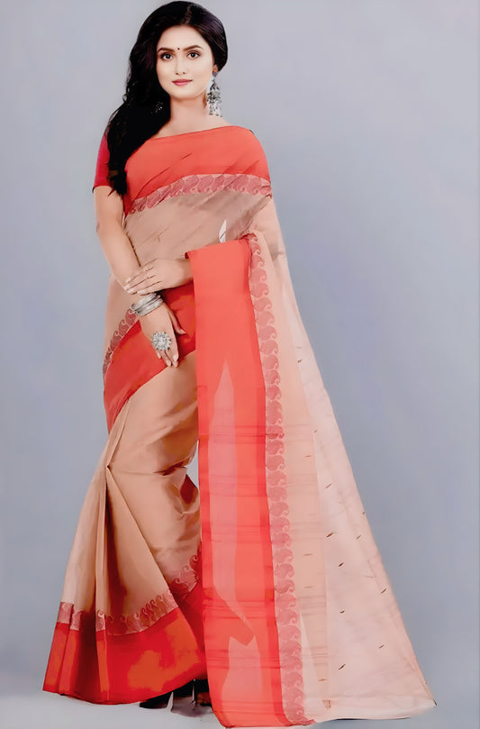 Bulk Price Bengal Cotton Tant Saree Without Blouse Piece