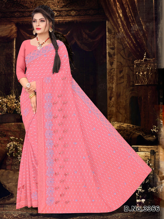 Set of 8 Sarees - Moti Mahal Pure Cotton Embroidered Saree