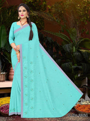 Set of 8 Sarees - Dolphin Pure Cotton Embroidered Saree