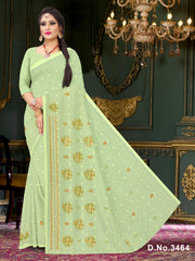 Set of 8 Sarees - Natasha Pure Cotton Embroidered Saree