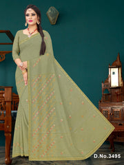 Set of 8 Sarees - Cotton King Pure Cotton Embroidered Saree