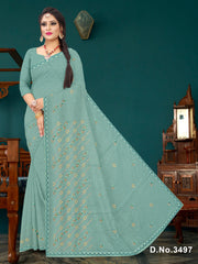 Set of 8 Sarees - Cotton King Pure Cotton Embroidered Saree