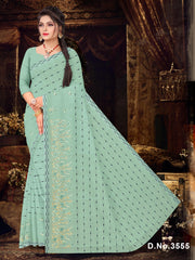 Set of 8 Sarees - Magical Point Pure Cotton Embroidered Saree