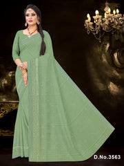 Set of 8 Sarees - Waterfall Pure Cotton Embroidered Saree