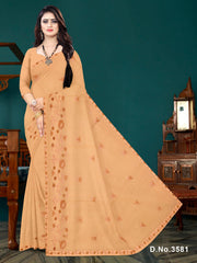 Set of 8 Sarees - Rose Gold Pure Cotton Embroidered Saree