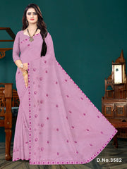 Set of 8 Sarees - Rose Gold Pure Cotton Embroidered Saree