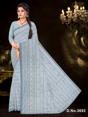 Set of 8 Sarees - Goodluck Pure Cotton Embroidered Saree
