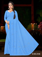 Set of 8 Sarees - Gehna Pure Cotton Embroidered Saree