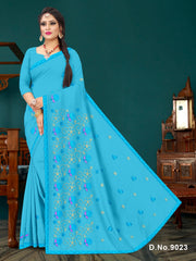 Set of 7 Sarees - Sugandha Pure Cotton Embroidered Saree