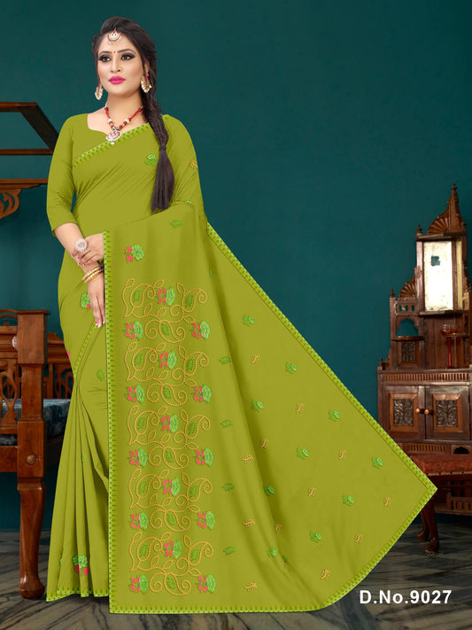 Sugandha Pure Cotton Embroidered Saree - Set of 7 Sarees