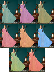 Set of 8 Sarees - Cotton King Pure Cotton Embroidered Saree