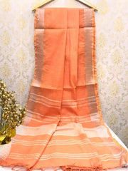 Wholesale Price Linen Cotton Plain Saree