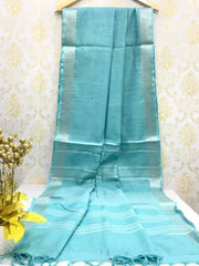 Wholesale Price Linen Cotton Plain Saree