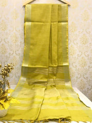 Wholesale Price Linen Cotton Plain Saree