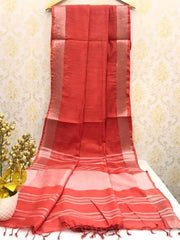 Bulk Quantity Linen Cotton Plain Saree