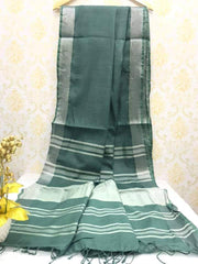 Bulk Quantity Linen Cotton Plain Saree