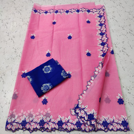 Wholesale Price Embroidered Kota Cotton Saree