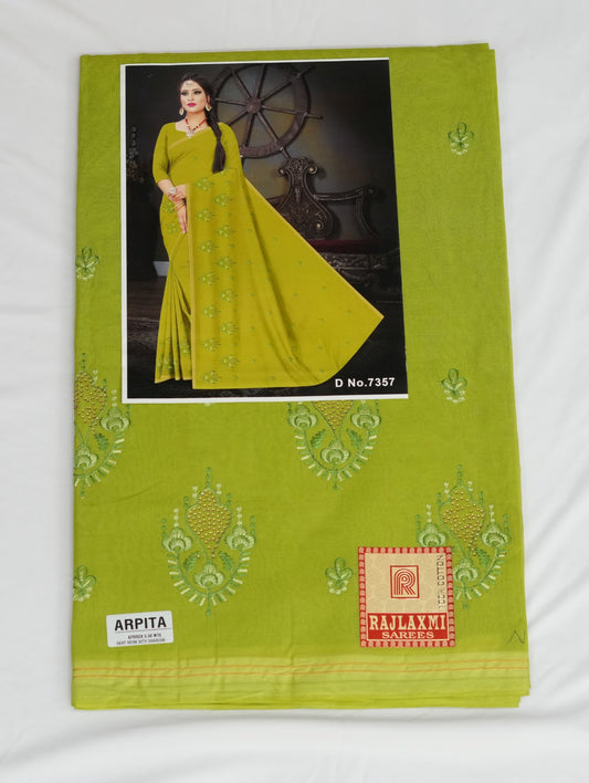 Arpita Pure Cotton Embroidered Saree - Set of 7 Sarees