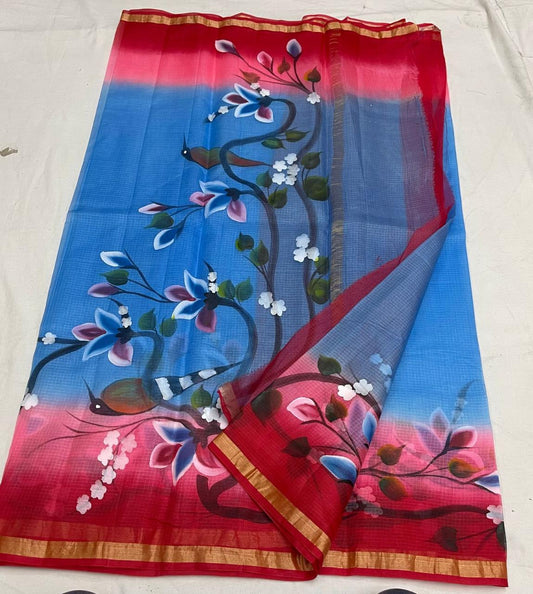 Wholesale Quantity Hand Painted Kota Pure Silk Saree