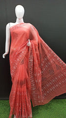 Bulk Quantity Block Printed Kota Cotton Saree Order Sample
