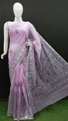 Bulk Quantity Block Printed Kota Cotton Saree Order Sample