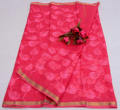 Wholesale Quantity Pure Cotton Kota Embroidered Saree - Black Color Order Sample