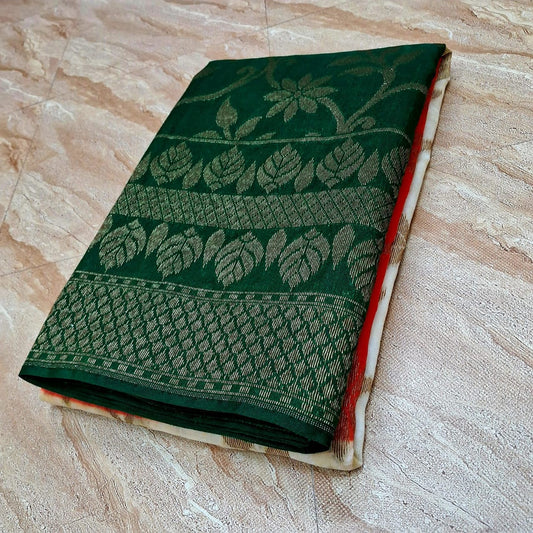 Bulk Quantity Banarasi Dupion Silk Zari Woven Saree - Tri Color for Independance Day