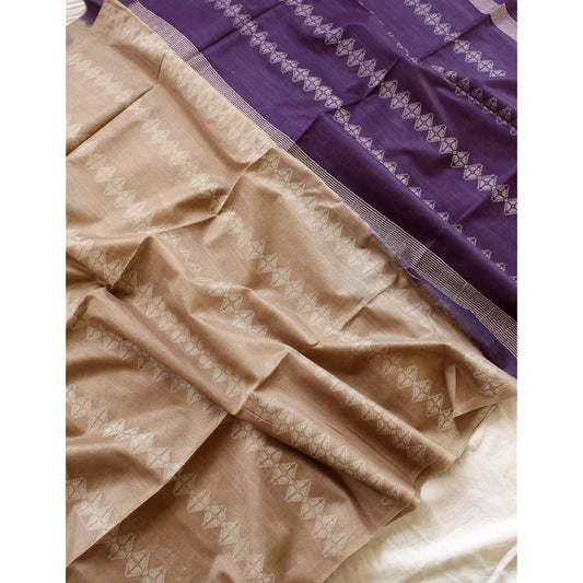 Wholesale Quantity Double Color Semi Tussar Silk Saree with Woven Design