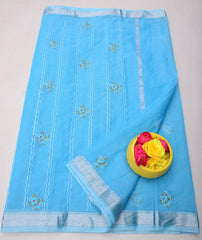 Wholesale Quantity Kota Doria Traditional Embroidery Sarees  - Pink Color