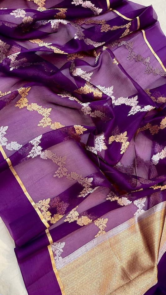 Bulk Quantity Semi Kora Organza Saree Lightweight & Festive Wear