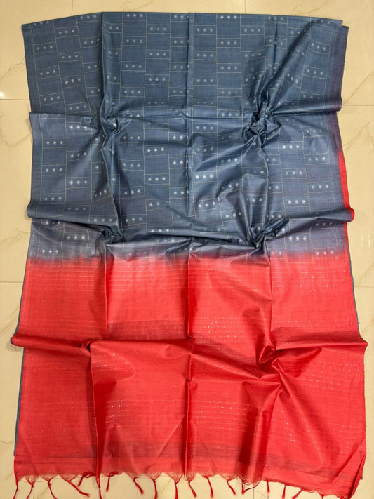 Wholesale Price Woven Buta Semi Tussar Silk Saree