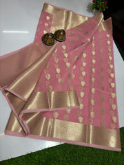 Wholesale Price Banarasi Kora Organza Silk Saree with Zari Work Order Sample