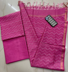 Bulk Quantity Cotton Silk Kantha Work Lehariya Suit Material