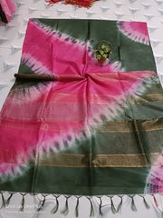 Wholesale Quantity Premium Semi Tussar Silk Shibori Dye Saree