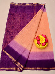 Wholesale Quantity All Over Embroidery Kota Doria Pure Cotton Saree - Red & Yellow Color