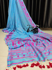 Wholesale Price Cotton MulMul Jamdani Saree with Running Blouse