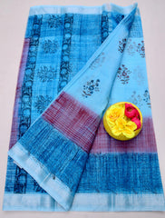 Bulk Quantity Elegant Kota Doria Hand-Printed Sarees