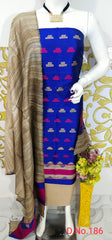 Bulk Price Elegant Handloom Weaved Raw Silk Suit in Faleure Dupion Fabric