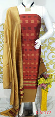Bulk Price Elegant Handloom Weaved Raw Silk Suit in Faleure Dupion Fabric