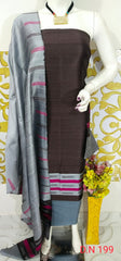 Bulk Price Elegant Handloom Weaved Raw Silk Suit in Faleure Dupion Fabric