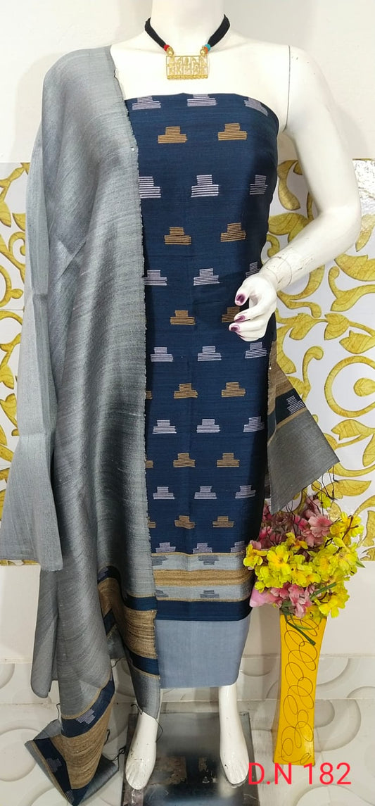 Bulk Quantity Elegant Handloom Weaved Raw Silk Suit in Faleure Dupion Fabric