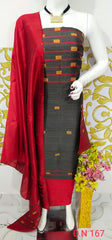 Wholesale Price Elegant Handloom Weaved Raw Silk Suit in Faleure Dupion Fabric